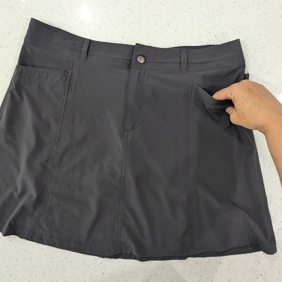 L.L.Bean Woman Dark Gray Performance Active Mini Skirt Skort Tennis Fitness 12 - Picture 7 of 12